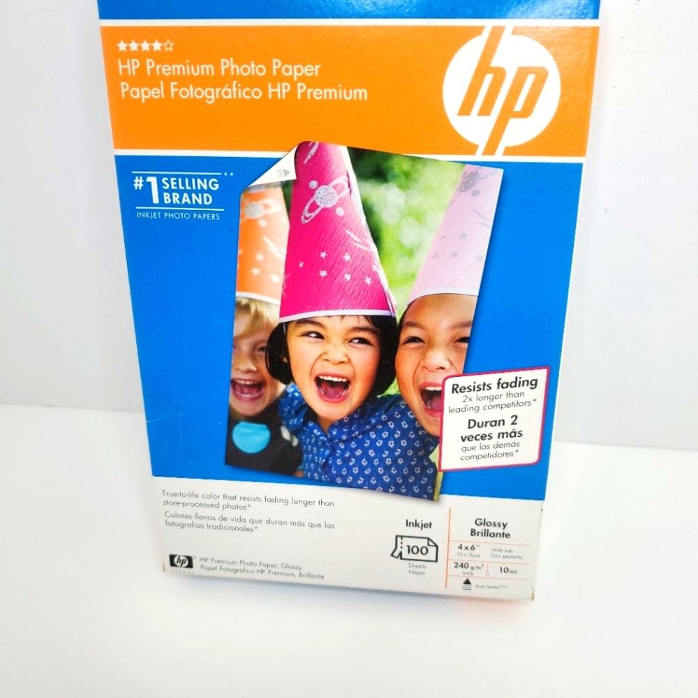 New‎ HP Premium Photo Paper 4"x6" Glossy 100 Sheets Inkjet Q1990A Sealed